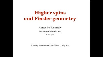 Alessandro Tomasiello - Higher Spins and Finsler Geometry