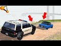 ПОГОНЯ Закончилась ОБРЫВОМ ВНИЗ - BeamNg Drive