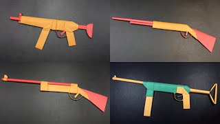 Paper Gun - 04 Origami Gun Making Easy | How to Make Paper Gun Easy and Fast