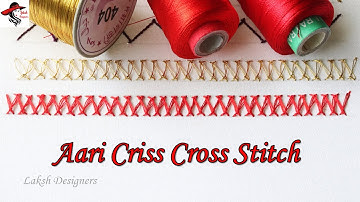 Aari Criss Cross Stitch Tutorial for Beginners | aari basic stitches free online class for beginners