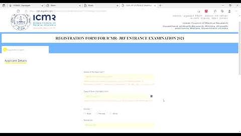 ICMR JRF 2021 Application Form Registration