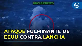 El Momento Exacto Del Ataque De Eeuu En El Caribe Narcolancha Destruida