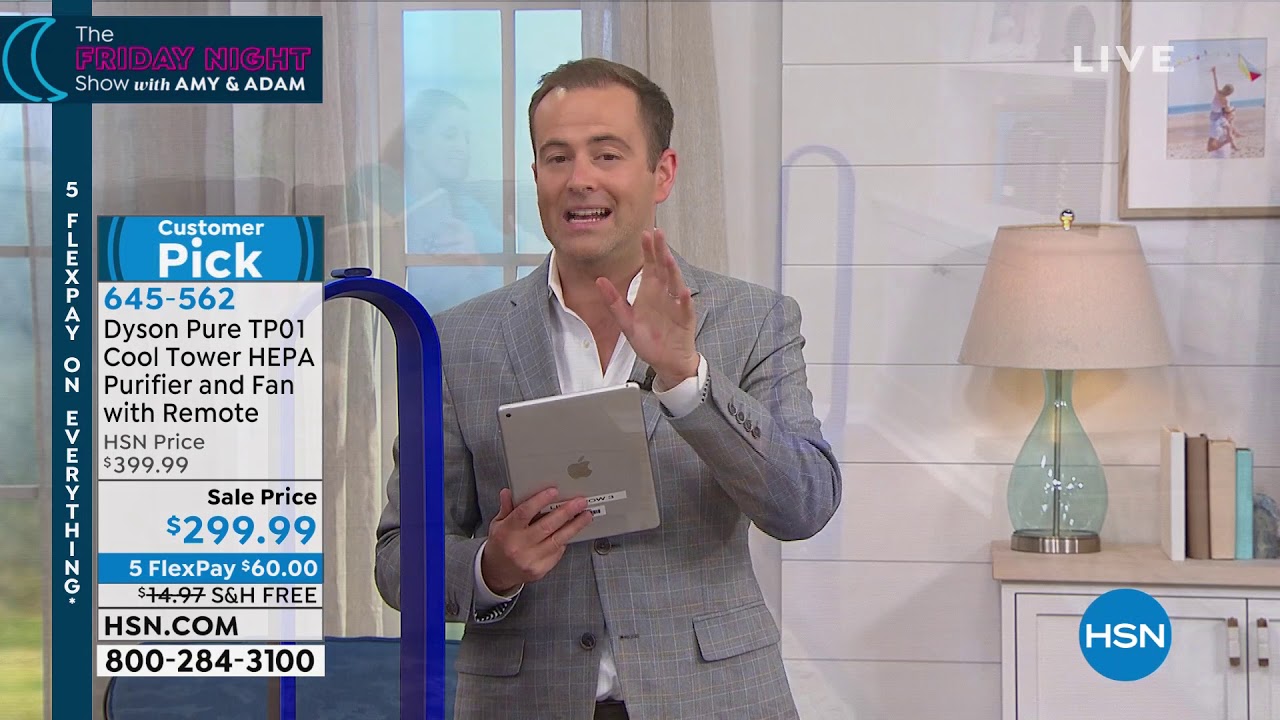 Dyson Pure TP01 Cool Tower HEPA Purifier and Fan with Re...