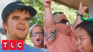 The Johnstons Enter a Pie Eating Competition! | 7 Little Johnstons