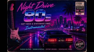 🎸🌃 Neon Night Drive | 80s Electro Guitar • Retro Synthwave Instrumental. @Moodlyne