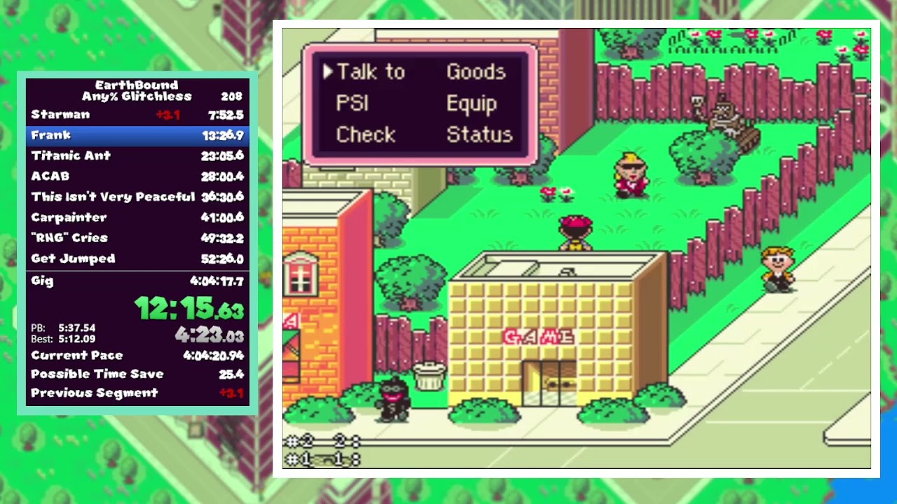 Earthbound Any% Glitchless (Non Manip) Speedrun in 