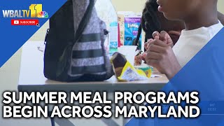 Children receive free meals with the Summer Food Service Program