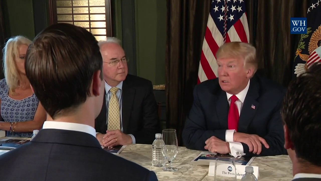 white house has fallen President Trump Participates in a Briefing on the Opioid Crisis with Secretary of HHS Tom Price