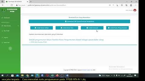 Cara mencetak kartu pengumuman PPDB MTsN 1 Jepara TP  2022/2023 jalur terpadu MIN 2 Jepara