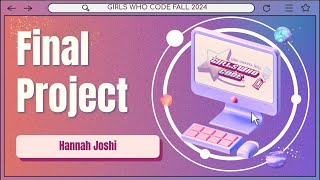 Final Project - Hannah Joshi | Turtle Game