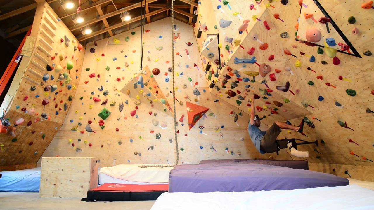 Home Climbing Wall home climbing wall with one leg and iwalk 2.0 crutch; broken foot Home Climbing Wall home climbing wall with one leg and iwalk 2.0 crutch; broken foot