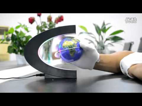 3 Inch Desk Toy C Shape Magnetic Levitation Floating Globe World