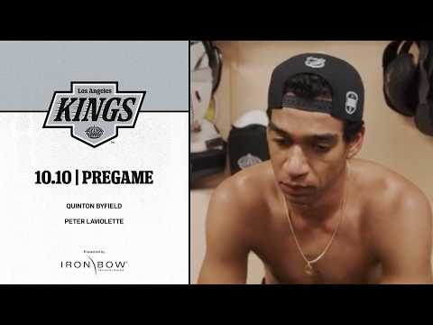 MEDIA: Quinton Byfield and Peter Laviolette | 10.10.26 Pregame at VGK
