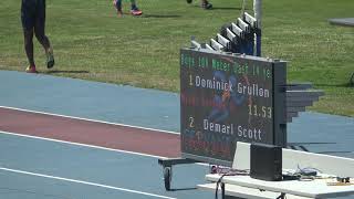 Boys 100 Meter Dash 14 years old Section 1 Finals 2019 AAU Gold Coast District Qualifier