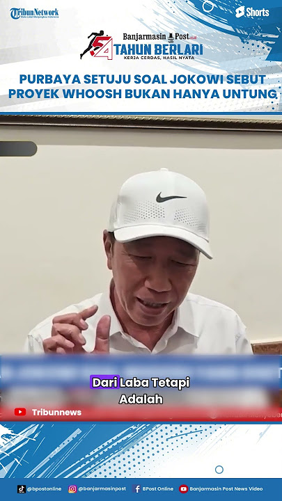 Purbaya Reacts to Jokowi's Comment That Whoosh Is Not a Profit-Seeking Approach But a Social Inve...