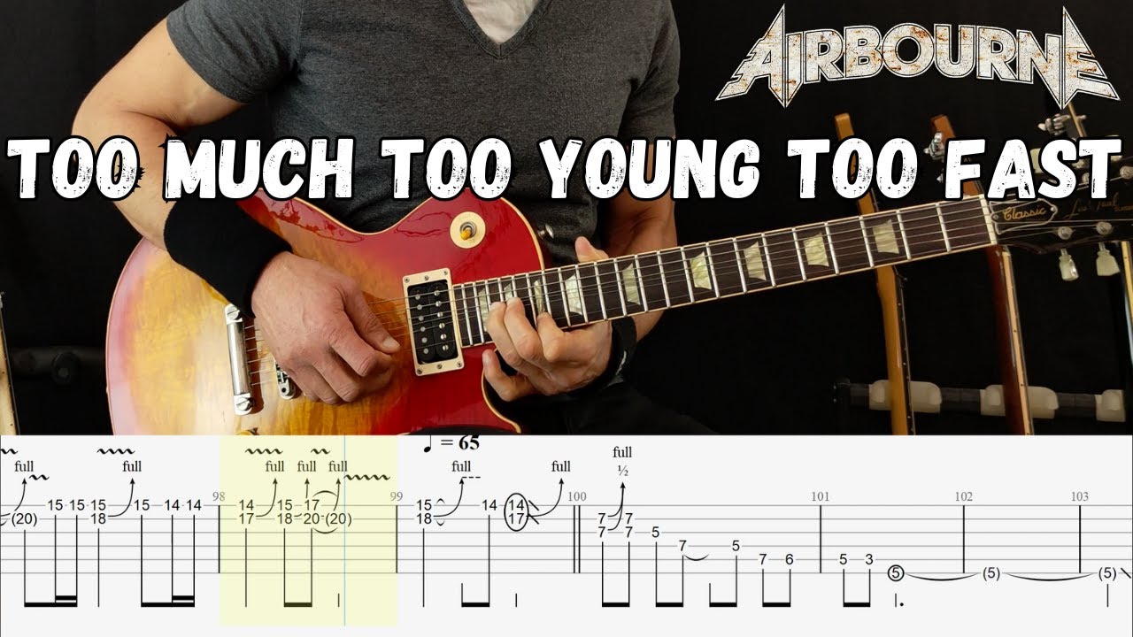 Airbourne - Too much too young too fast [ Guitar cover - Tab ]