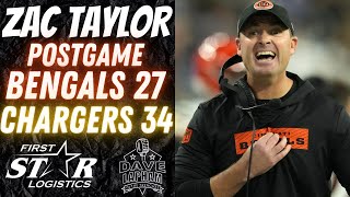 Cincinnati Bengals Head Coach Zac Taylor | Postgame After Bengals Lose to the Chargers 34-27