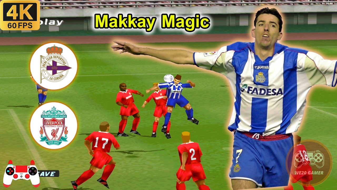 MAKAAY MAGIC 🔥 | Deportivo 🇪🇸 vs Liverpool 🏴 | Winning Eleven 2002 (PS1)