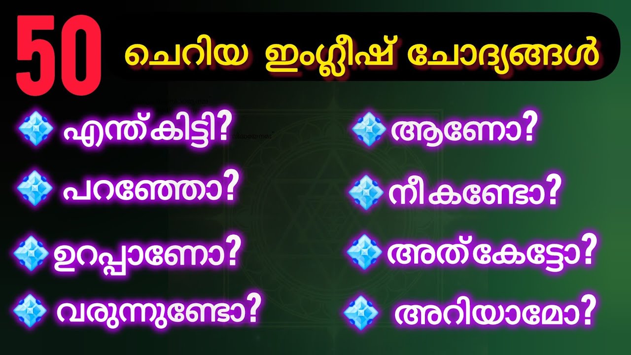 English simple question with malayalam meaning 