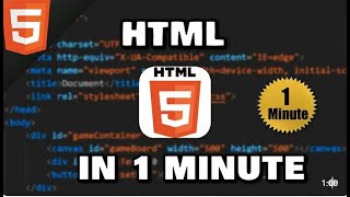 Learn HTML in 1 minute 🌎
