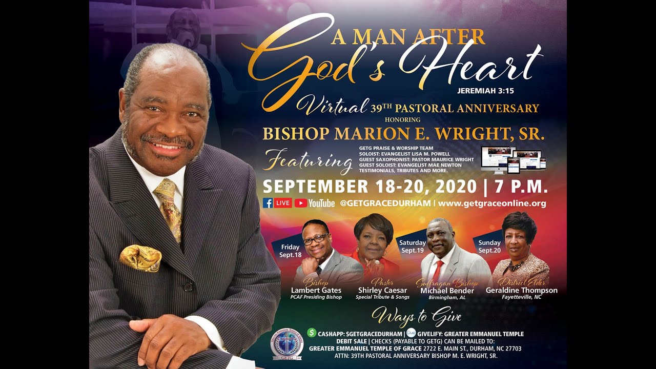 GETG 39th Pastoral Anniversary: Ways To Give