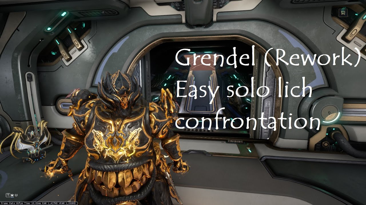 Warframe | Easy solo lich confrontation with Grendel (rework)