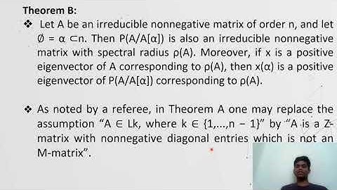 tech talk presentation on schur complements of z matrix / (iare)