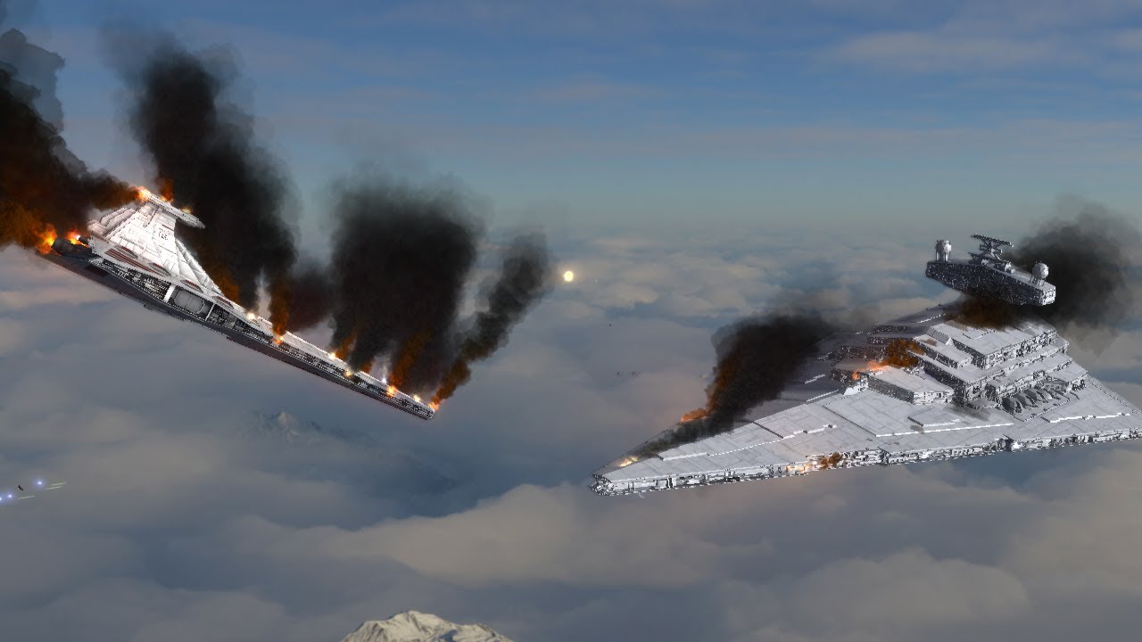 Venator VS Star Destroyer - Star Wars Empire At War Remake - YouTube