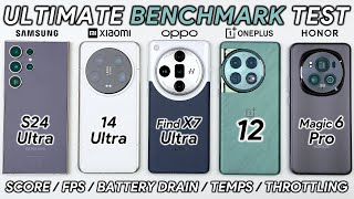 Samsung S24 Ultra vs Xiaomi 14 Ultra / OPPO Find X7 Ultra / OnePlus 12 / Magic 6 Pro Benchmark Test!