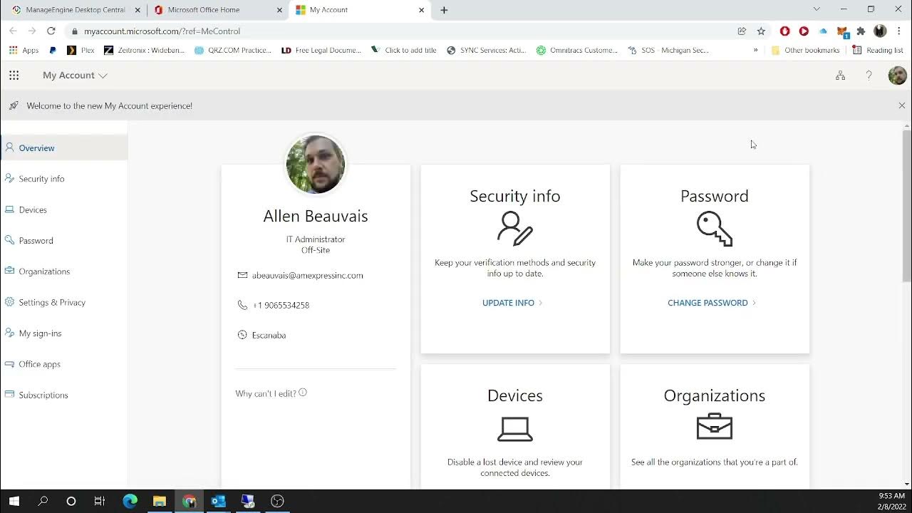 how-to-change-office-365-password-youtube