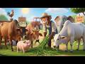 Monkey Funny🐒🚜Farmer Monkey Drives Tractor and Transports Ducks, Cows, Pigs and Radish to the Farm