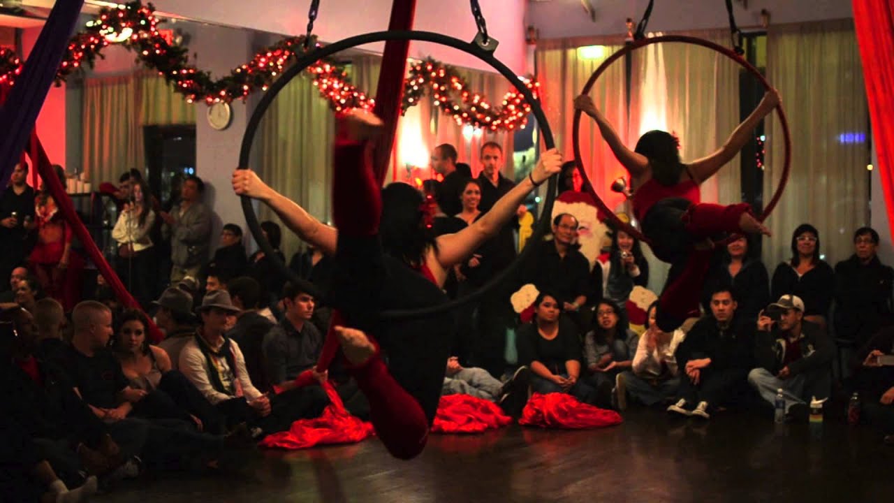 Vertical Fitness Dallas Jingle Bell Bash 2012 - Lyra Hoop Duet