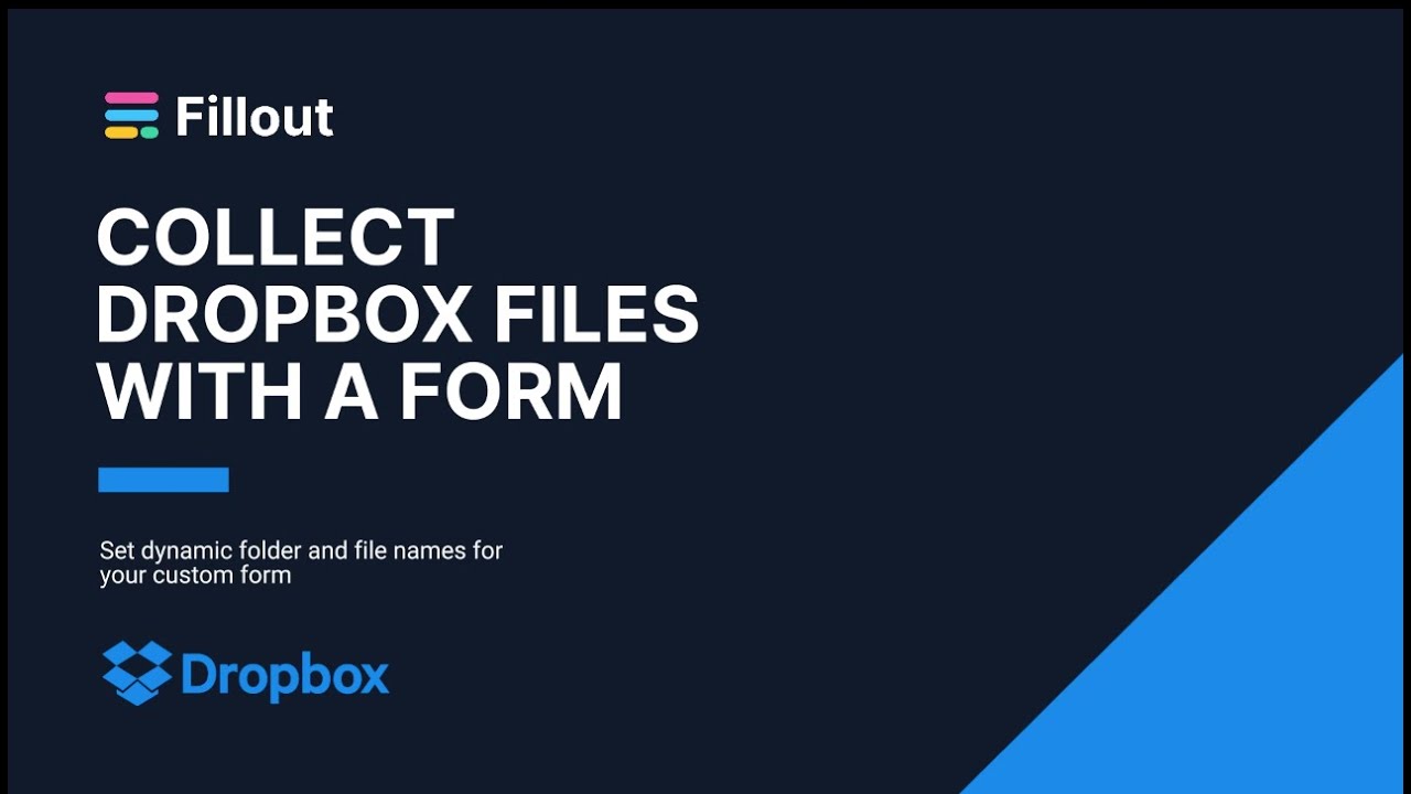 Sync file uploads to Dropbox with Fillout