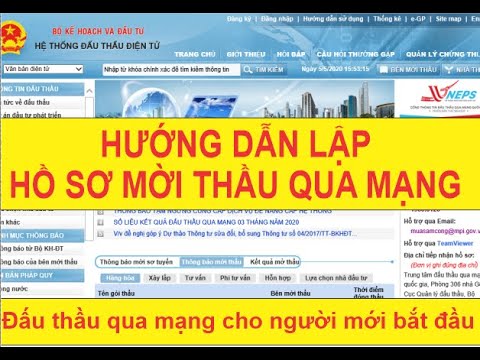 Video Hướng dẫn lập Hồ sơ mời thầu qua mạng 2020+Link free... - youtube