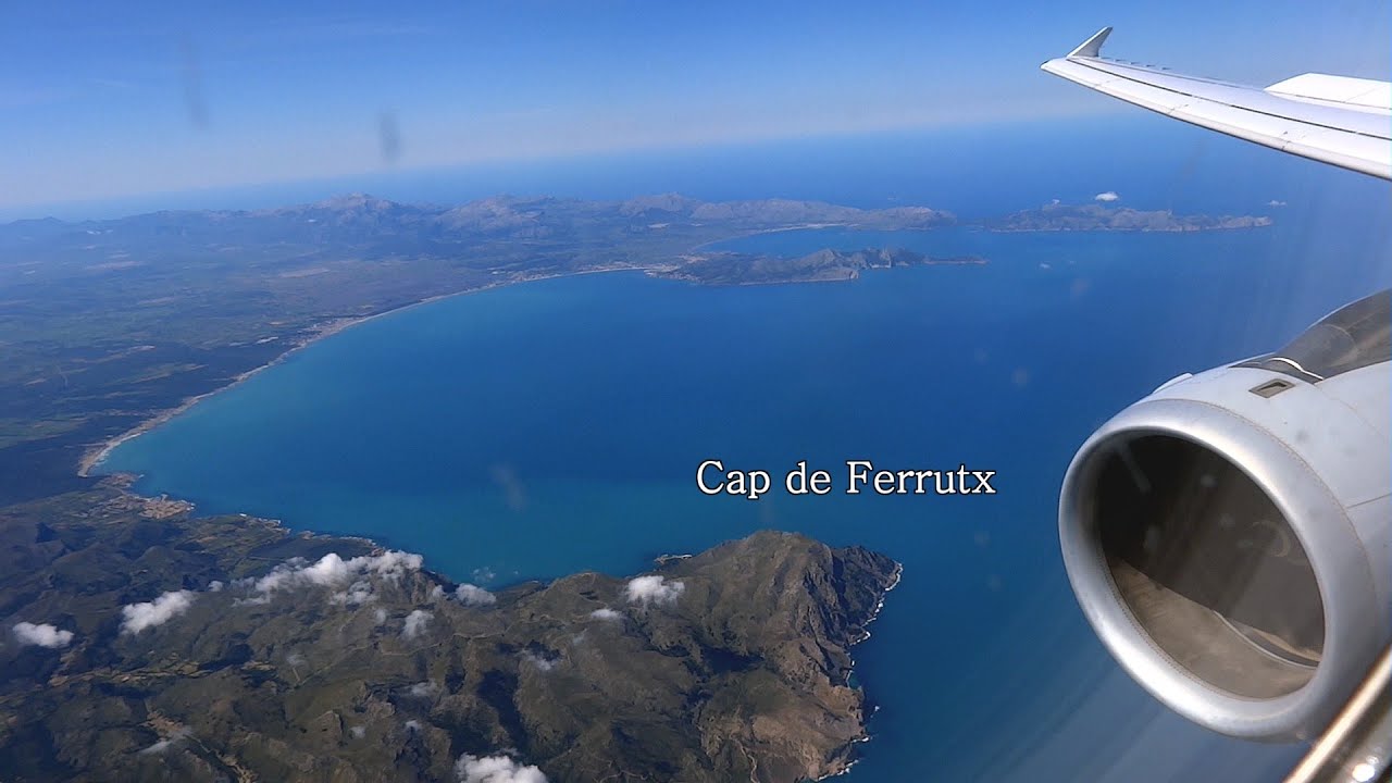 Full Flight to Palma de Mallorca with unique Malle view - Multi-Cam Inflight Video
