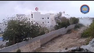 شاهد قصف مستشفى 22 مايو من قبل مليشيات الحوثي داخل مدينة الحديدة