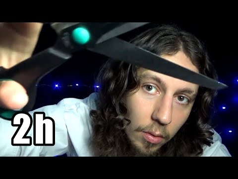 ASMR Barber Shop 2 Hours of Haircut Roleplay, Shaving for Sleep