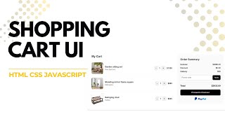 Shopping Cart UI Design using HTML CSS &amp; JavaScript #webdevelopment #webdesign