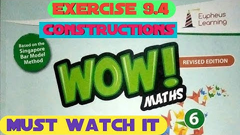 Exercise 9.4 class 6th wow maths book solutions