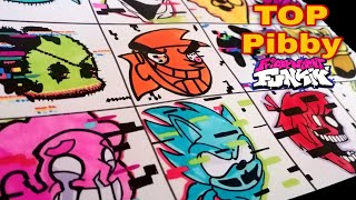 DIBUJO LOS MEJORES ICONOS PIBBY DE FRIDAY NIGHT FUNKIN | TOP 12 | top 12 best pibby icons