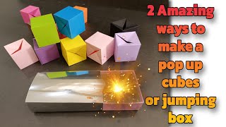 pop up cubes | how to make jumping pop up cube paper ?