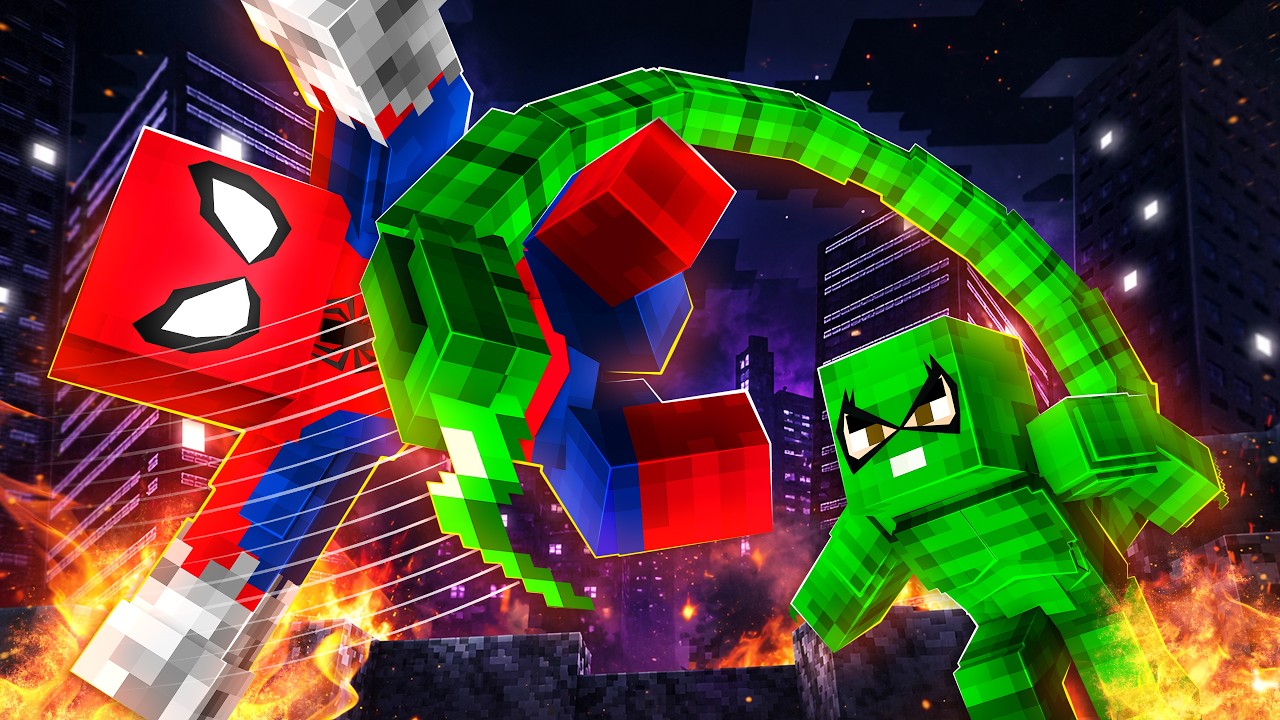 SPIDERMAN OLUP NÜKLEER BOMBA PATLATMAK - minecraft