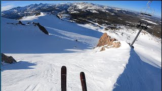 Charging Down Wipeout & Dropout Chutes - Mammoth Mountain