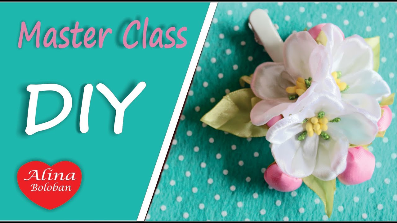 Цвет Яблони Мастер Класс / How to make: Apple Blossom from the Tape / DIY. hand made