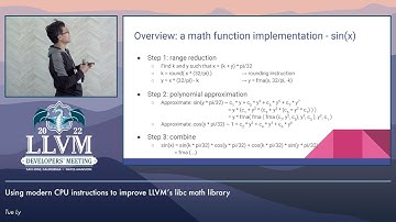 2022 LLVM Dev Mtg: Using modern CPU instructions to improve LLVM