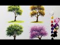Daily Art #041 / Acrylic /  How to Paint trees