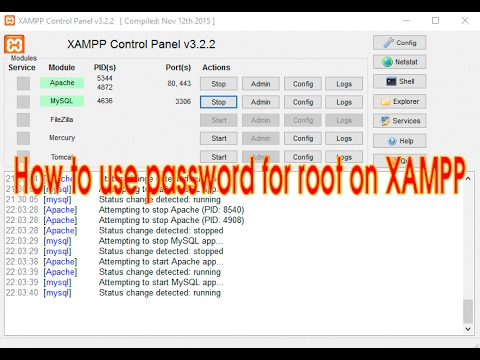 เปลี่ยน password phpmyadmin xampp  New  Cách đặt mật khẩu cho tài khoản root trên XAMPP