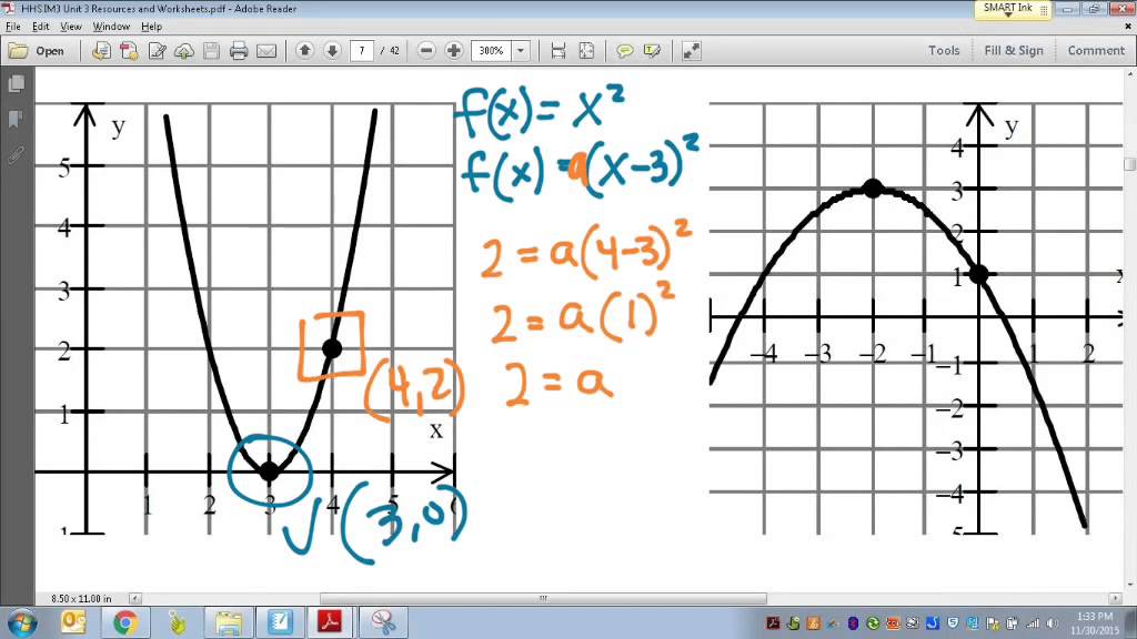 common-core-math-writing-quadratic-equations-given-two-points-on-a-graph-youtube