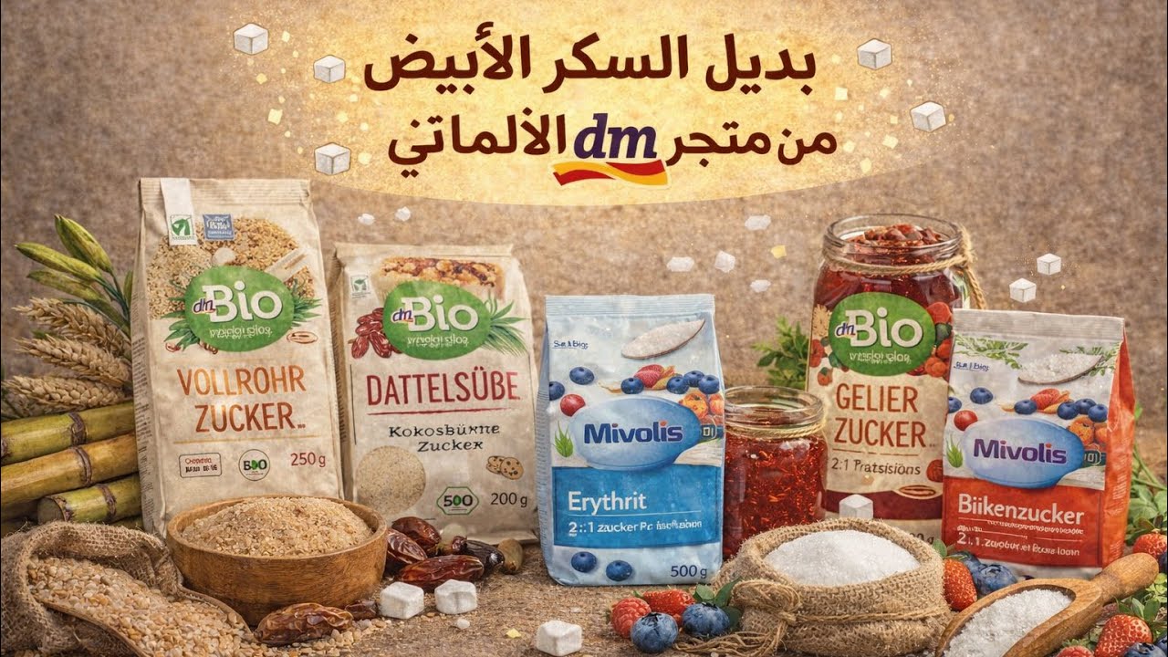 🔥😱توقف عن السكر الأبيض! هذه أفضل بدائله الصحية من dm الألماني 🇩🇪