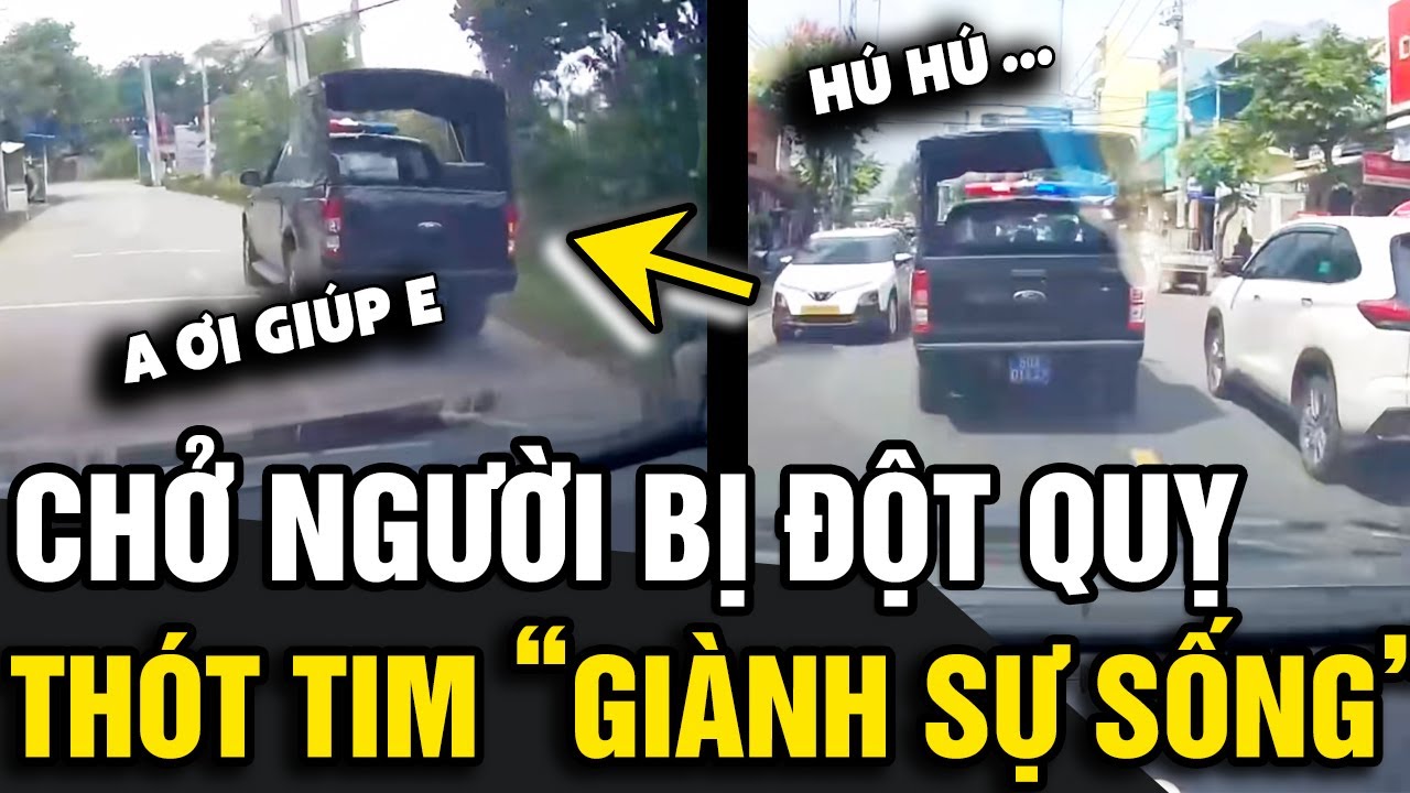 Chở người bệnh đang bị 'ĐỘT QUỴ NGUY KỊCH', anh tài xế nhờ xe công vụ DẪN ĐƯỜNG | Tin Nhanh Official